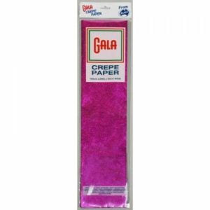 Crepe Paper | Gala Metallic Cerise Crepe – 100Cm X 50Cm Crepe Paper Crepe Paper