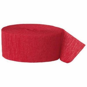 Crepe Paper | Red Crepe Streamer – 30M Crepe Paper Crepe Paper