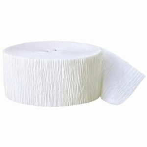 Crepe Paper | White Crepe Streamer – 30M Crepe Paper Crepe Paper