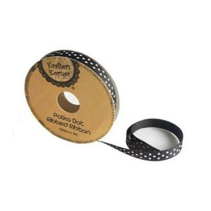 Curling Ribbon | Black White Dot Ribbon – 10Mm X 3M Curling Ribbon Curling Ribbon