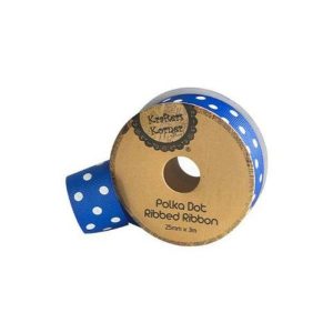 Curling Ribbon | Blue White Dot Ribbon – 25Mm X 3M Curling Ribbon Curling Ribbon