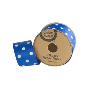 Curling Ribbon | Blue White Dot Ribbon – 40Mm X 3M Curling Ribbon Curling Ribbon