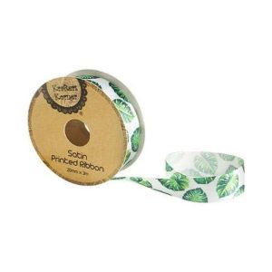 Curling Ribbon | Large Leaf Print Ribbon – 20Mm X 3M Curling Ribbon Curling Ribbon