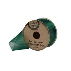 Curling Ribbon | Organza Dark Green Ribbon – 38Mm X 5M Curling Ribbon Curling Ribbon