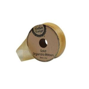 Curling Ribbon | Organza Gold Ribbon – 25Mm X 5M Curling Ribbon Curling Ribbon