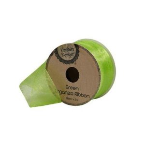 Curling Ribbon | Organza Green Ribbon – 38Mm X 5M Curling Ribbon Curling Ribbon