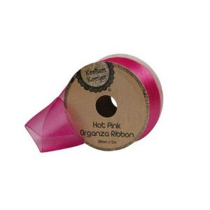 Curling Ribbon | Organza Hot Pink Ribbon – 38Mm X 5M Curling Ribbon Curling Ribbon