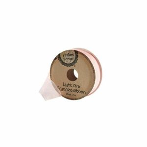 Curling Ribbon | Organza Light Pink Ribbon – 25Mm X 5M Curling Ribbon Curling Ribbon