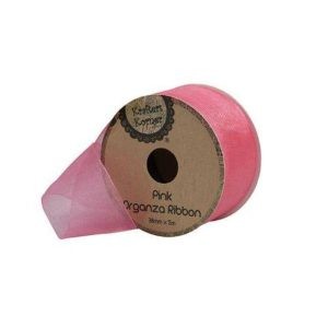 Curling Ribbon | Organza Pink Ribbon – 38Mm X 5M Curling Ribbon Curling Ribbon