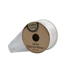 Curling Ribbon | Organza White Ribbon – 38Mm X 5M Curling Ribbon Curling Ribbon