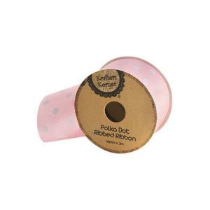 Curling Ribbon | Pink White Dot Ribbon – 40Mm X 3M Curling Ribbon Curling Ribbon