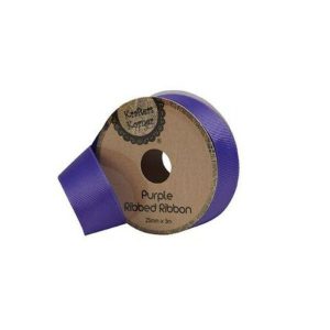 Curling Ribbon | Ribbed Purple Ribbon – 25Mm X 3M Curling Ribbon Curling Ribbon