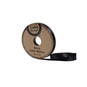 Curling Ribbon | Satin Black Ribbon – 10Mm X 10M Curling Ribbon Black