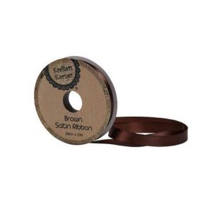 Curling Ribbon | Satin Brown Ribbon – 10Mm X 10M Curling Ribbon Brown