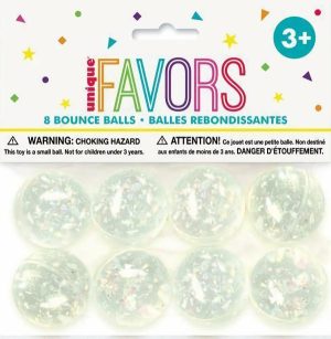 Fidget Toys | 8 Pack Iridescent Bounce Balls – 3Cm Fidget & Sensory Toys Clear