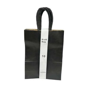 Gift Bags | 10 Pack Black Kraft Bag – 16Cm X 22Cm X 8Cm Gift Bags Gift Bags