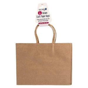 Gift Bags | 2 Pack Brown Horizontal Craft Paper Bags – 27Cm X 21Cm X 11Cm Gift Bags Brown