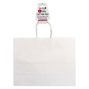 Gift Bags | 2 Pack White Horizontal Craft Paper Bags – 25Cm X 33Cm X 12.5Cm Gift Bags Gift Bags