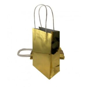 Gift Bags | 5 Pack Metallic Gold Paper Party Bags – 21.5Cm X 13Cm X 8Cm Gift Bags Gift Bags