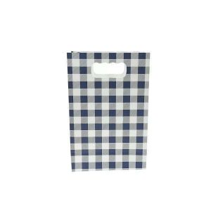 Gift Bags | 6 Pack Blue Gingham Paper Bag – 12Cm X 6Cm X 18.5Cm Gift Bags Gift Bags