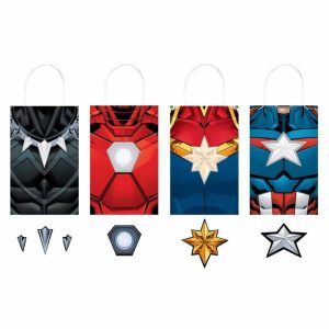 Gift Bags | 8 Pack Marvel Avengers Powers Unite Create Your Own Paper Kraft Bags – 21Cm X 13Cm X 8Cm Gift Bags Gift Bags