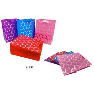 Gift Bags | Embossed Dots & Foiled Xl Gift Bag – 40Cm X 30Cm X 12Cm Gift Bags Assorted