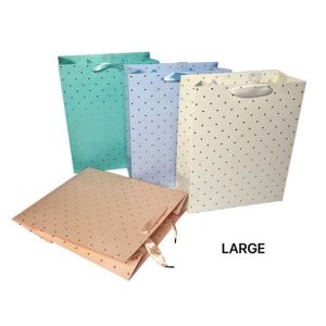 Gift Bags | Foil Dot Large Gift Bag – 26Cm X 32Cm X 10Cm Gift Bags Assorted