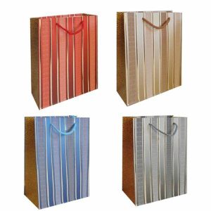 Gift Bags | Glitter Stripes Gift Bag – 31Cm X 40Cm X 12Cm Gift Bags Gift Bags