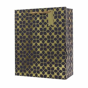 Gift Bags | Golden Lattice Large Gift Bag – 26Cm X 32Cm X 12Cm Gift Bags Gift Bags