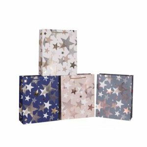 Gift Bags | X-Large Foiled Stars Gift Bag – 42Cm X 30Cm X 12Cm Gift Bags Gift Bags