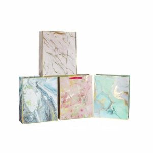 Gift Bags | X-Large Holographic Marble Gift Bag – 42Cm X 30Cm X 12Cm Gift Bags Gift Bags