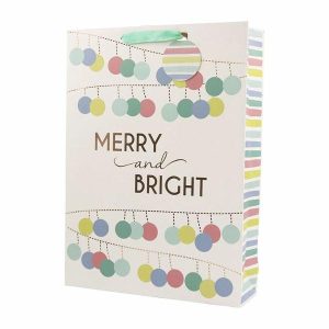 Gift Bags | X Large Merry & Bright Gift Bag – 33Cm X 45.7Cm X 10.2Cm Gift Bags Gift Bags