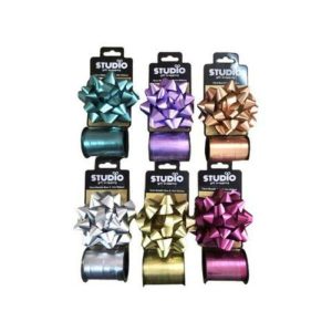 Gift Bows | Metallic Matte Bow & Ribbon Set Gift Bows Gift Bows