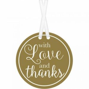 Gift Tags | 25 Pack Gold With Love & Thanks Tags Gift Tags Gift Tags