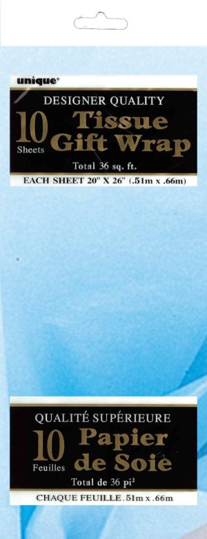 Gift Wrap | 10 Pack Blue Tissue Sheets – 51Cm X 66Cm Gift Wrap Blue