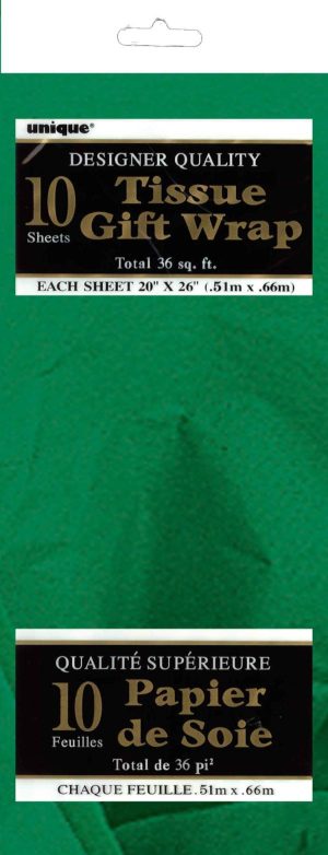 Gift Wrap | 10 Pack Green Tissue Sheets – 51Cm X 66Cm Gift Wrap Gift Wrap