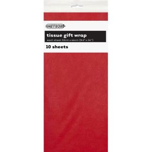 Gift Wrap | 10 Tissue Sheets – Bright Red Gift Wrap Gift Wrap