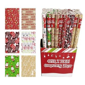 Gift Wrap | Assorted Christmas Roll Wrap – 400Cm X 70Cm Gift Wrap Gift Wrap