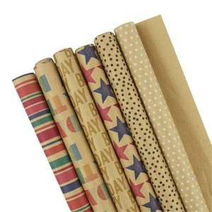 Gift Wrap | Assorted Kraft Print Paper Wrapping – 70Cm X 500Cm Gift Wrap Gift Wrap