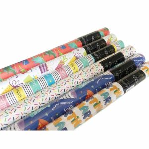 Gift Wrap | Happy Birthday Gift Wrap – 70Cm X 3M Gift Wrap Assorted