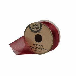 Gift Wrap | Maroon Organza Ribbon – 3.8Cm X 5M Curling Ribbon Curling Ribbon