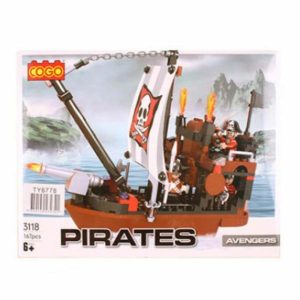 Kids Games & Toys | 167 Piece Pirate Ship Build Blocks – 26Cm X 21Cm X 6Cm Games Kids Games & Toys