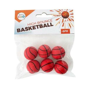 Kids Games & Toys | 6 Pack Basket Ball Themed High Bounce Balls Games Kids Games & Toys