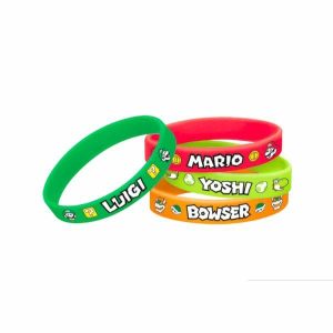 Kids Games & Toys | 6 Pack Super Mario Brothers Rubber Bracelets Games Kids Games & Toys