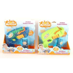 Kids Games & Toys | Deluxe Double Barrel Bubble Monster Gun – 24Cm X 16Cm Games Kids Games & Toys