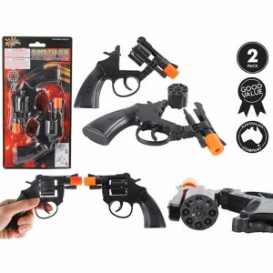 Kids Games & Toys | Detective Pistol Cap Gun Twin Super Cap Gun – 14Cm Games Kids Games & Toys