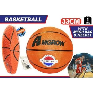 Kids Games & Toys | Orange Basketball With Mesh Bag & Needle – 33Cm Games Kids Games & Toys