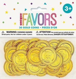 Loot Toys | 30 Pack Treasure Gold Coins Games Gold