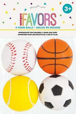 Loot Toys | 4 Pack Sports Foam Balls Games Loot Toys