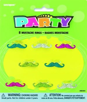 Loot Toys | 8 Pack Mustache Rings Games Loot Toys